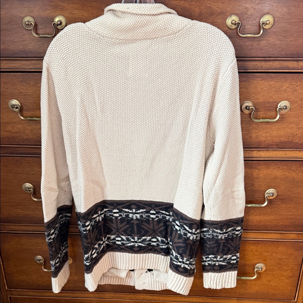 Life After Denim Men’s Beige Cowl Neck Sweater View 4